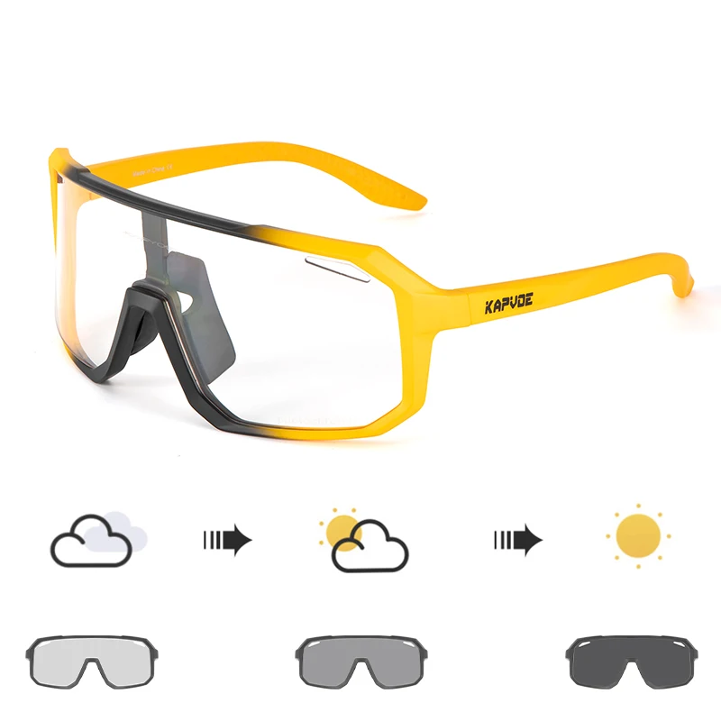 Kapvoe Radfahren Brille Männer Frauen Fahrrad Brille Photochrome MTB Rennrad Brillen Outdoor Sport Sonnenbrille Gafas Ciclismo