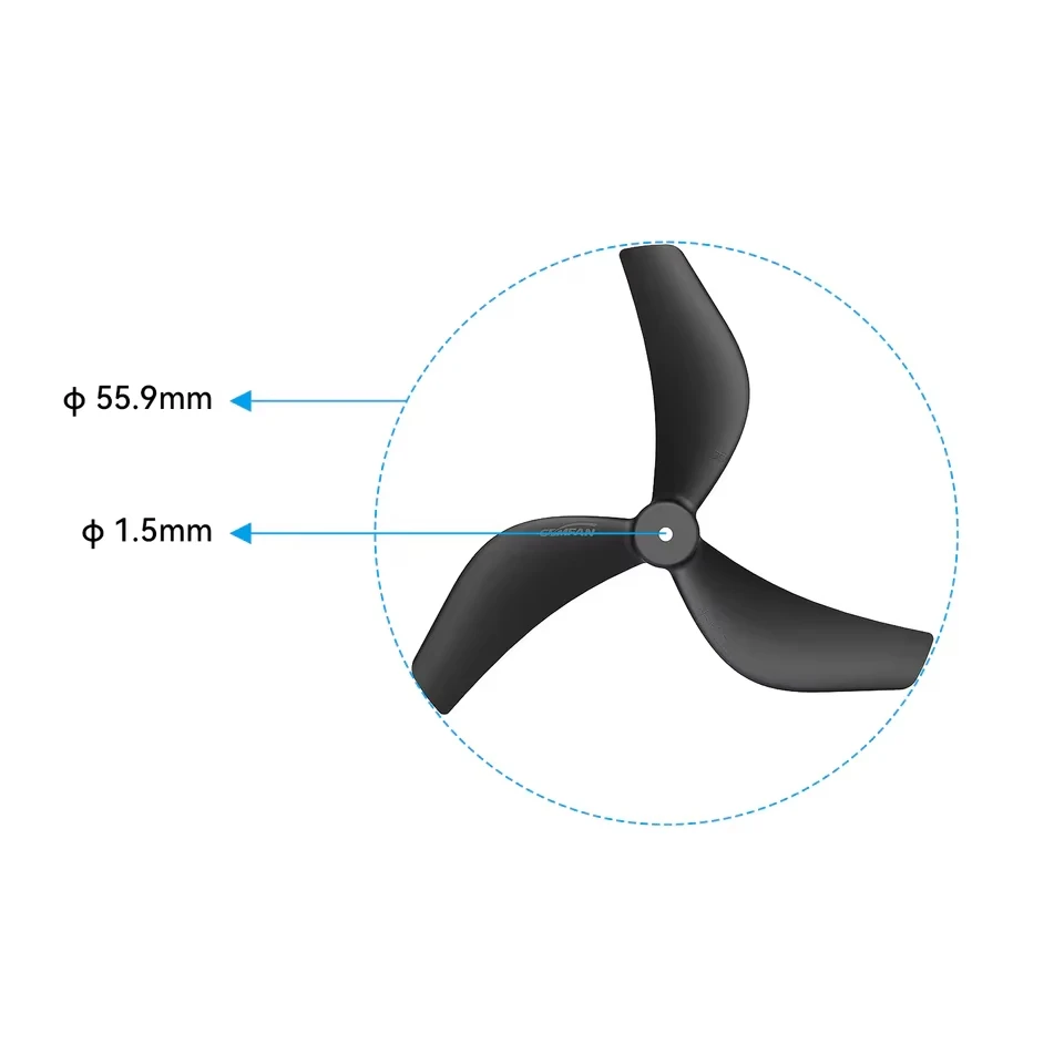 4PCS/12PCS Gemfan 2218 3-Blade Propellers 1.5mm Shaft CW CCW Props for Pavo20 Pro Brushless BWhoop Quadcopter Frame Drone