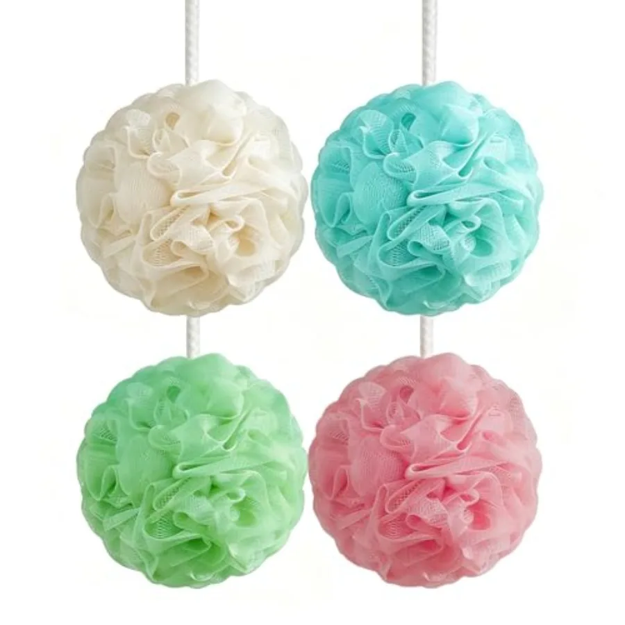 

Loofah Sponge 4 Pack, 60G Soft Loofa Bath Sponges Luffa for Shower Women Men