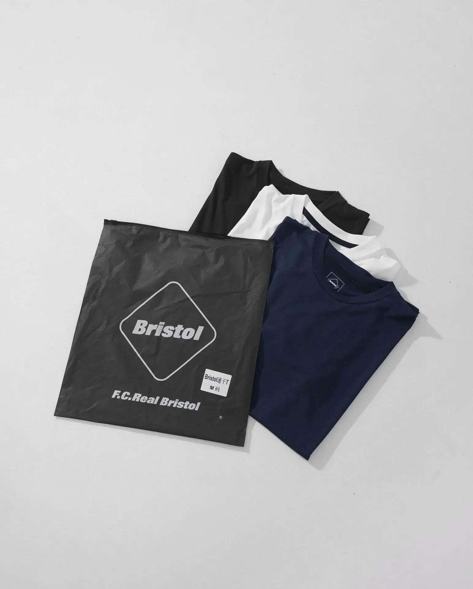 Japanese F.C.R.B Qingyong Haowen three-piece, small standard basic, solid color quick-drying short-sleeved T-shirt