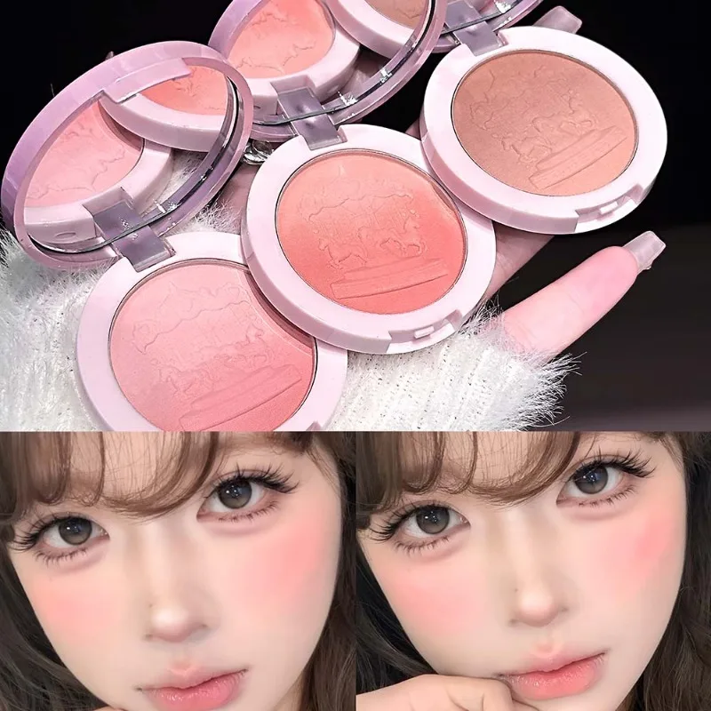 Monochrome Dream Blush Waterproof Long-lasting Peach-orange Pink Soft Matte Natural Blusher Rouge Contour Shadow Cheek Cosmetics