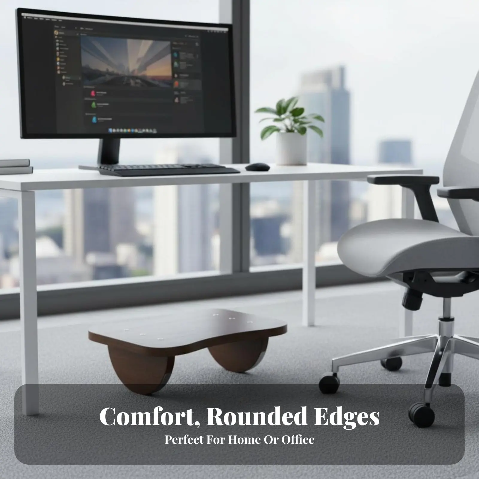 

Подставка для ног на уровне стола. Улучшает осанку. Подвижная подставка для ног. Комфортная, минималистичная и эстетичная, для любителей игр.