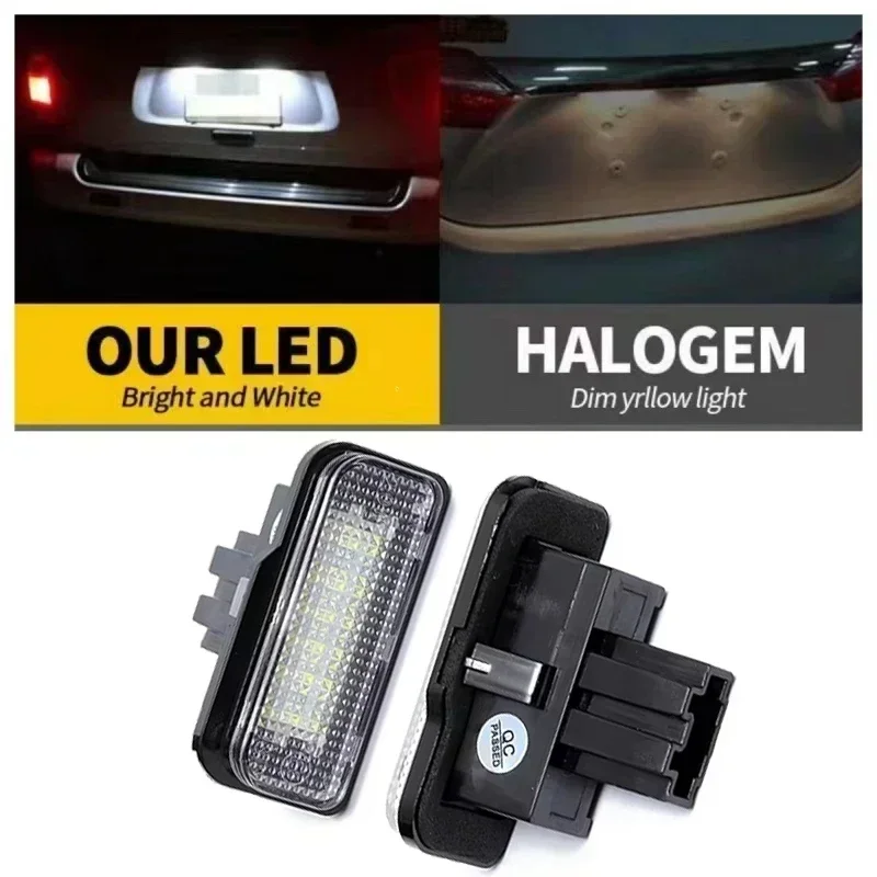 

LED License Plate Light No Error For Tesla Models 2012-2018 Mercedes Benz E C CLS SLK Class S203 S211 W219 R171 AMG Car Goods