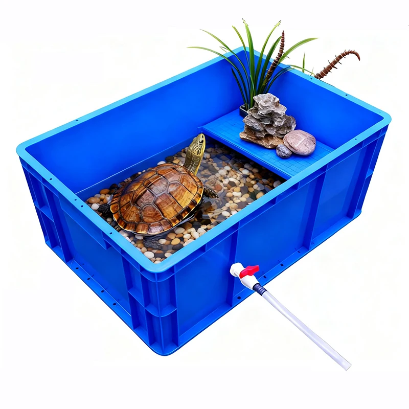 

Turtle Aquarium Reptile Breeding Box Household Plastic Turtle Specific Habitats Terrariums Aquariums Large Returnable Container