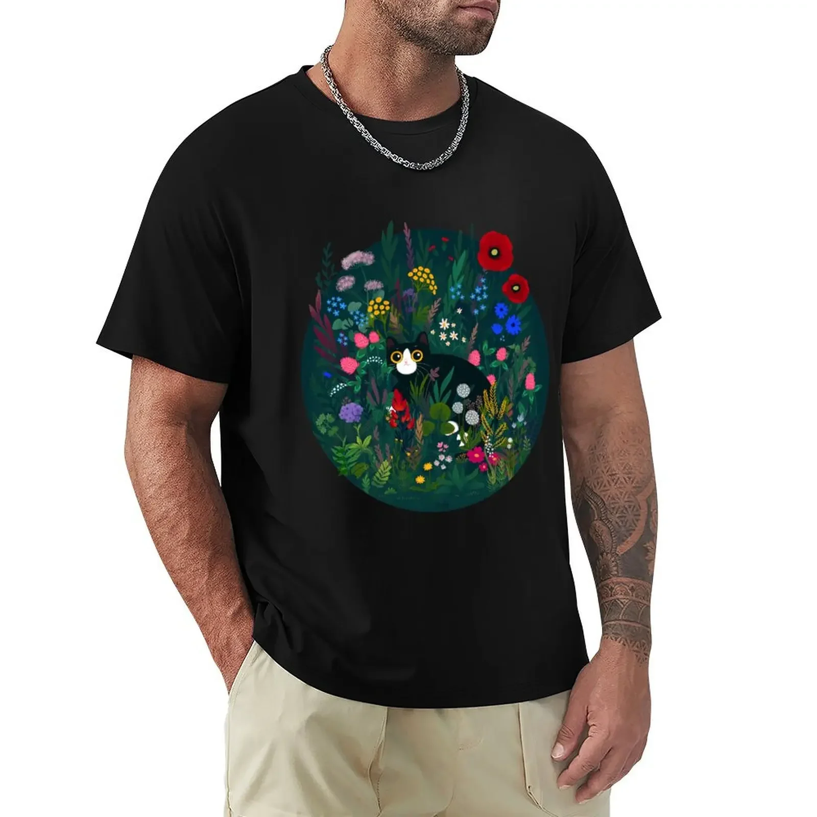 Among wildflowers T-Shirt anime figures oversized t shirt vintage graphic tee Short sleeve tee designer t shirt men