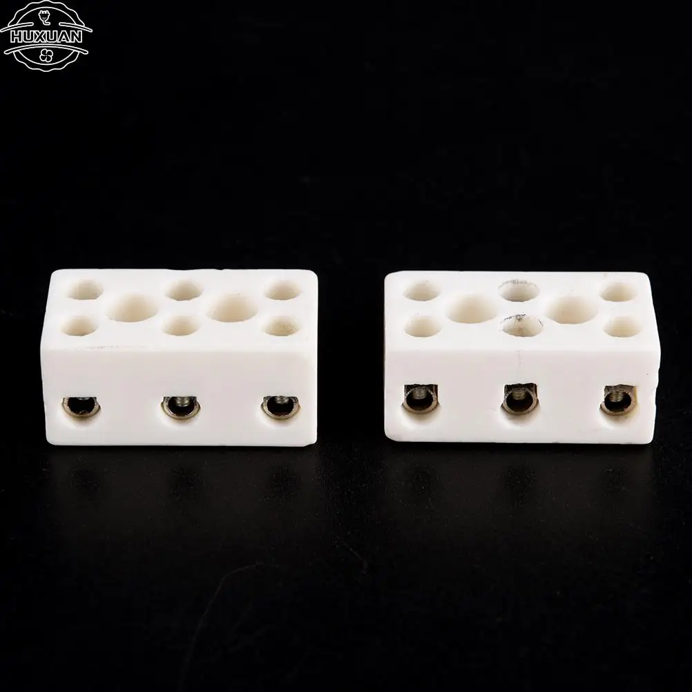 2pcs/lot 425 Degrees 10A-3P Bit Ceramic Post Terminal Blocks Celsius10A 250V Electrical Equipment Connectors Terminals