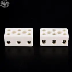 2pcs/lot 425 Degrees 10A-3P Bit Ceramic Post Terminal Blocks Celsius10A 250V Electrical Equipment Connectors Terminals
