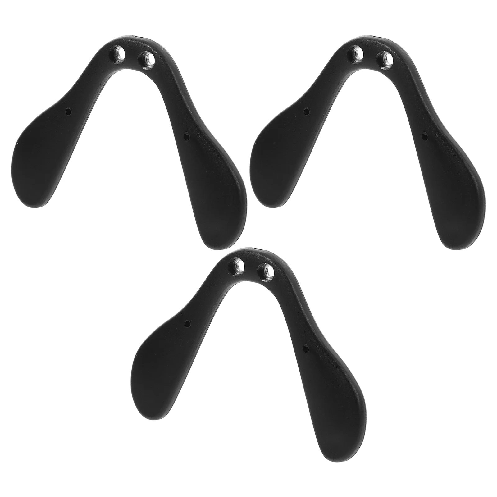 3 Pcs Adjustable Glasses Nose Pads Gel Nail Kit Eyeglass Accessories Eyewear Black