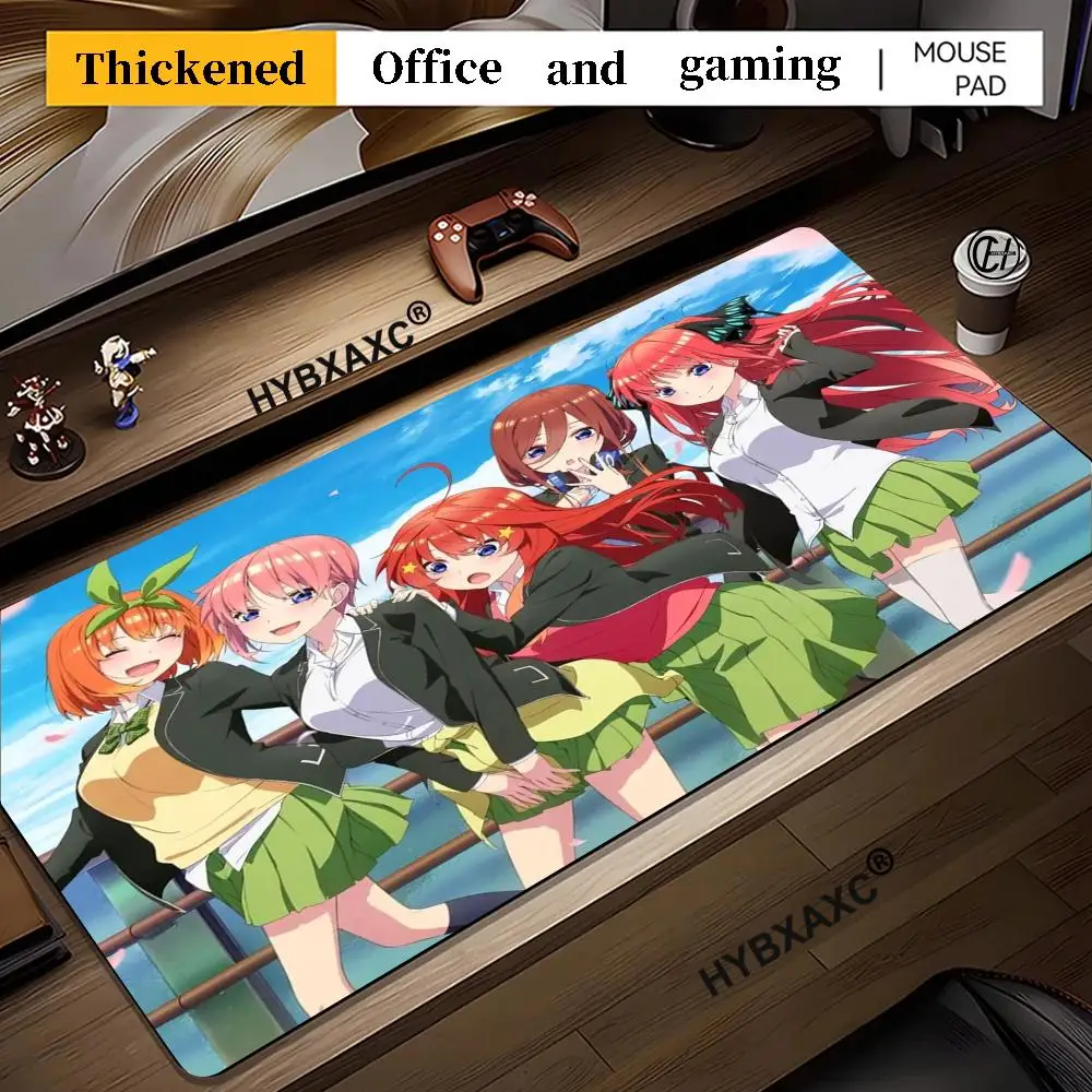 

The Quintessential Quintuplets Anime Mouse Pad Gaming Desk Mat Non-Slip Rubber Lock Edge Keyboard Pad Laptop Gamer Accessories