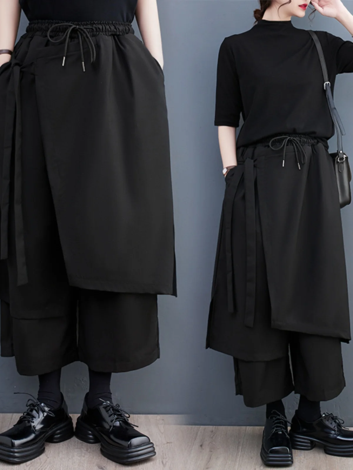 Pantalon ample à jambes larges, taille haute, neuf Points, k Sle, décontracté, ceinturé, pour femmes, nouvelle collection printemps été