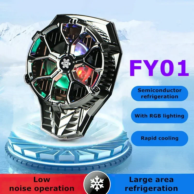 

Portable FY01 Semiconductor Cooling Fan for PUBG Game Cooler for IPhone/Samsung/Xiaomi Radiator Mobile Phone Gaming Accessories