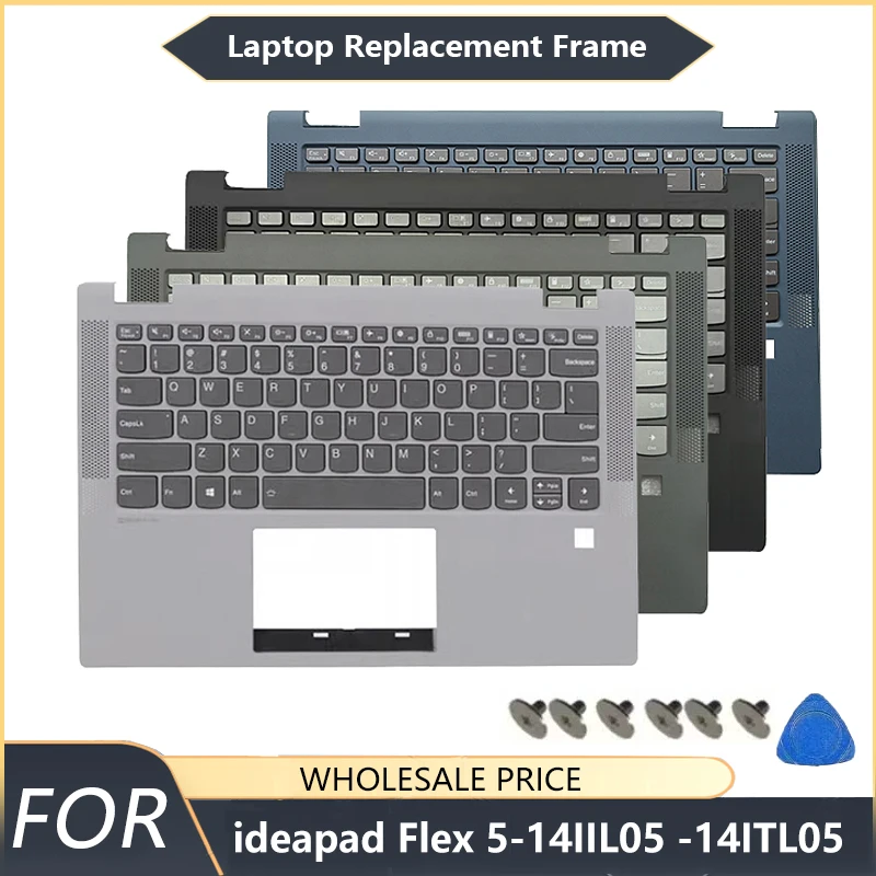 

For Lenovo Ideapad Flex 5-14IIL05 5 14ITL05 5-14ARE05 Original New US Backlight Keyboard Laptop Palmrest Upper