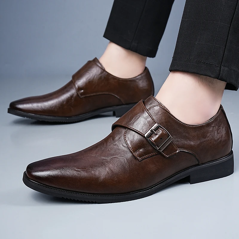 

Classic Business Men's Leather Shoes Minimalist gentleman style design Outdoor street Daily office work Black Brown shoes