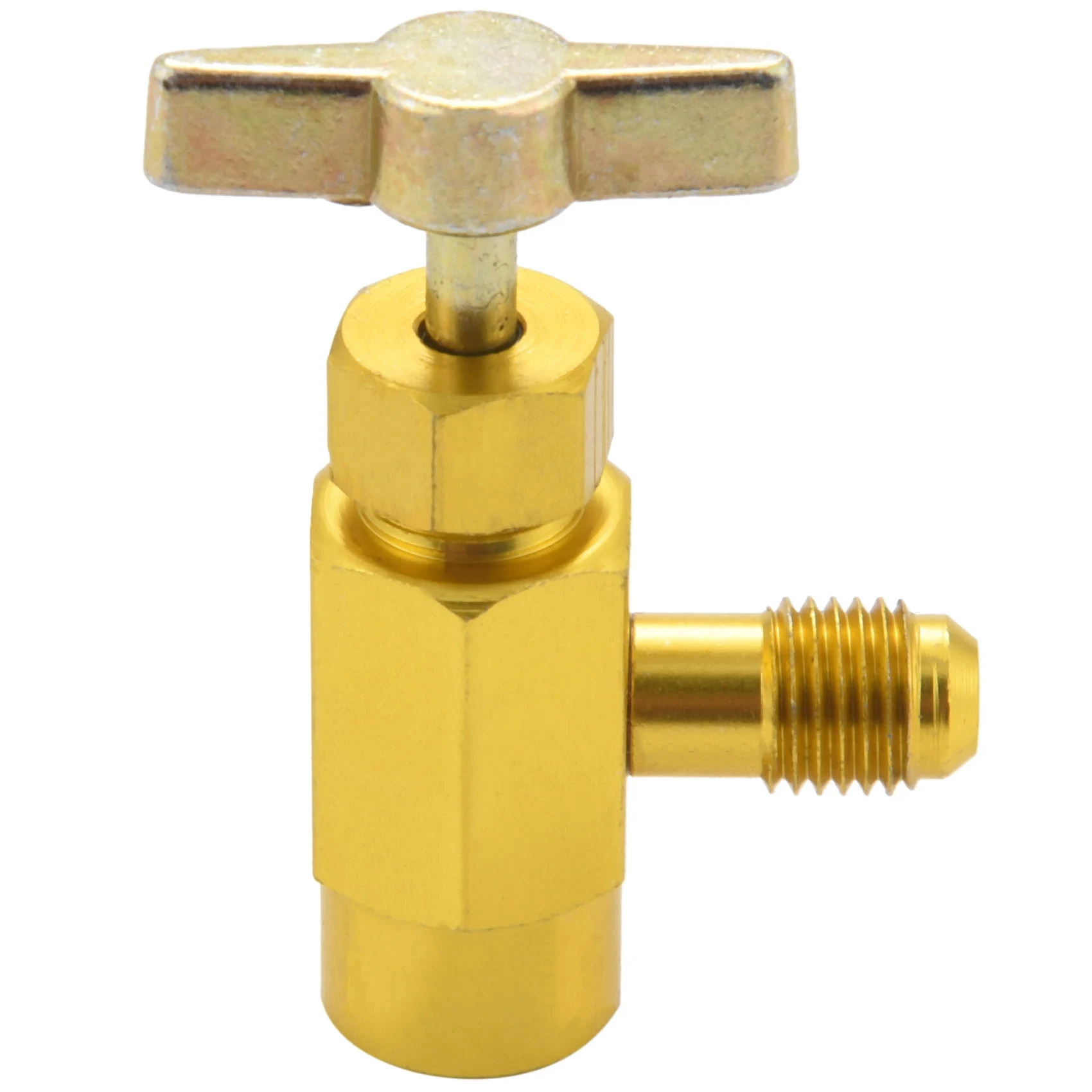 1/4 Sae M14 Thread Adapter R-134A Automotive Air Conditioner Refrigerant Can Dispensing Bottle Tap Opener Valve