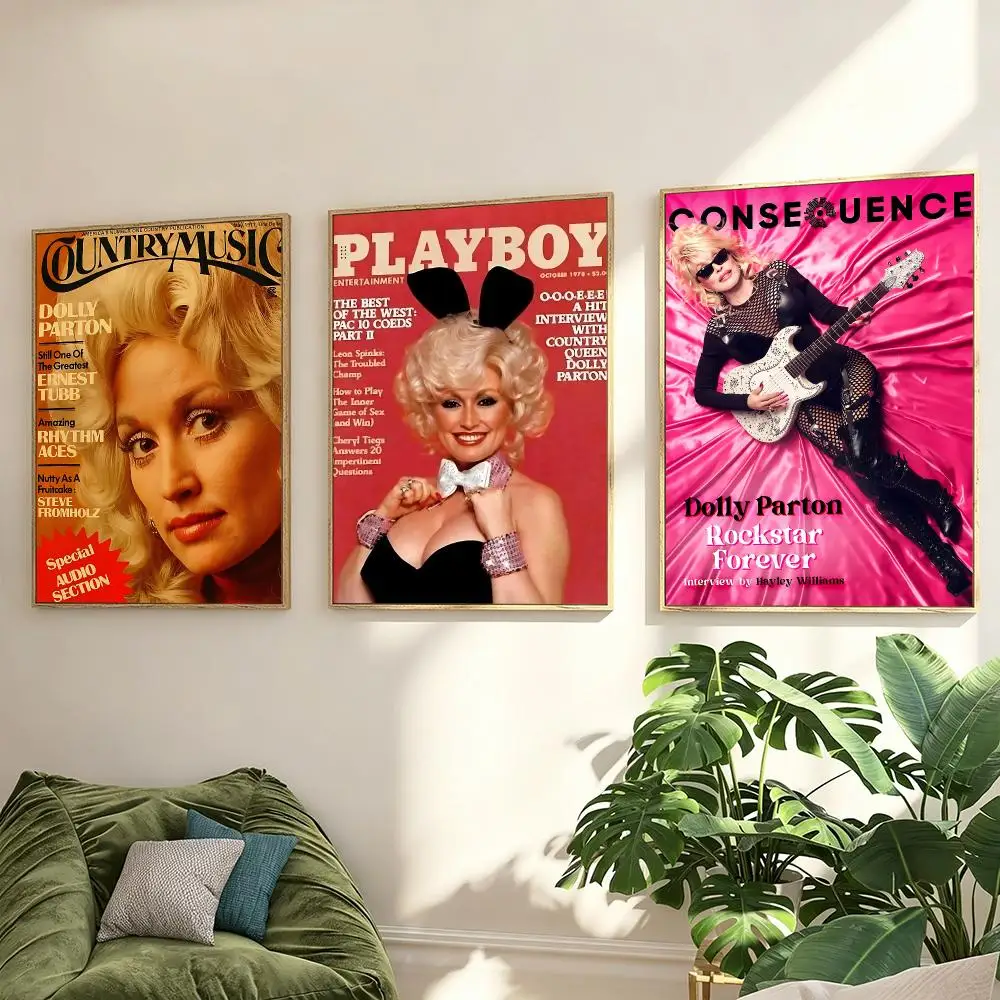 Singer Dolly Parton Poster Poster Minimalist Decor HD SelfAdhesive Wall Art for Home Café Bedroom Gift Aesthetic Hanging