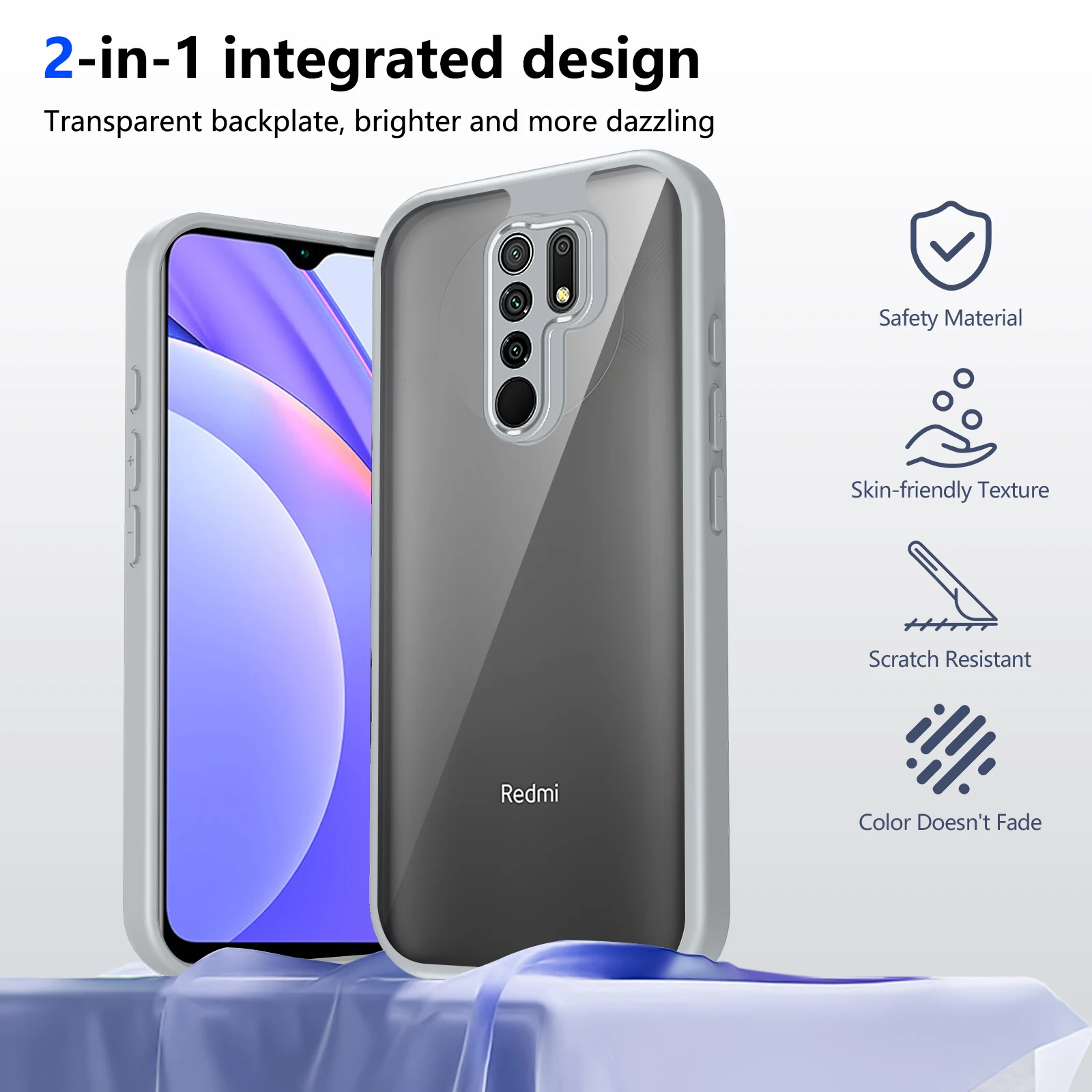 For Xiaomi Redmi Note 8 Pro Case Air Cushion Silicone Bumper Clear Matte Back Cover Hard Phone Case for Xiaomi Redmi Note 8 Pro view 2