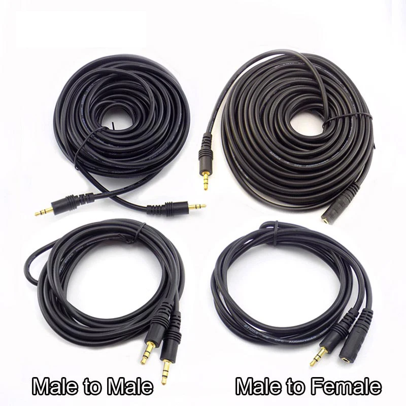 1.35/2.6/4.5/9M Male Cable 3.5mm Stereo Audio Headphone Car Aux Extension Cable For Computer Laptop Mp3/mp4  Data Cable D5