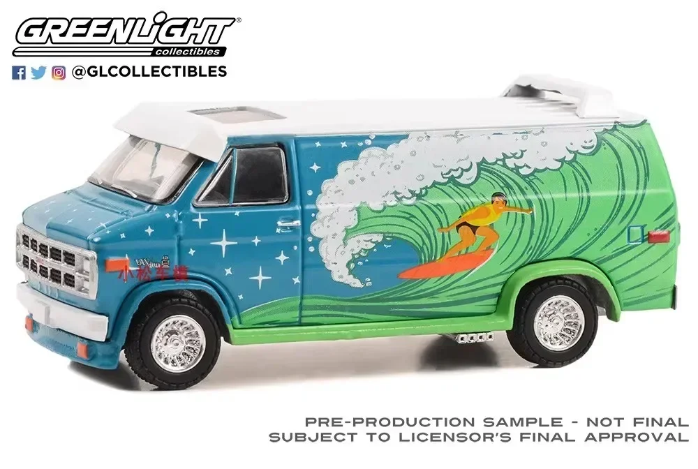 1:64 Vannin'-1978 GMC Vandura Custom VAN Diecast Metaallegering Model Auto Speelgoed Voor Gift Collection