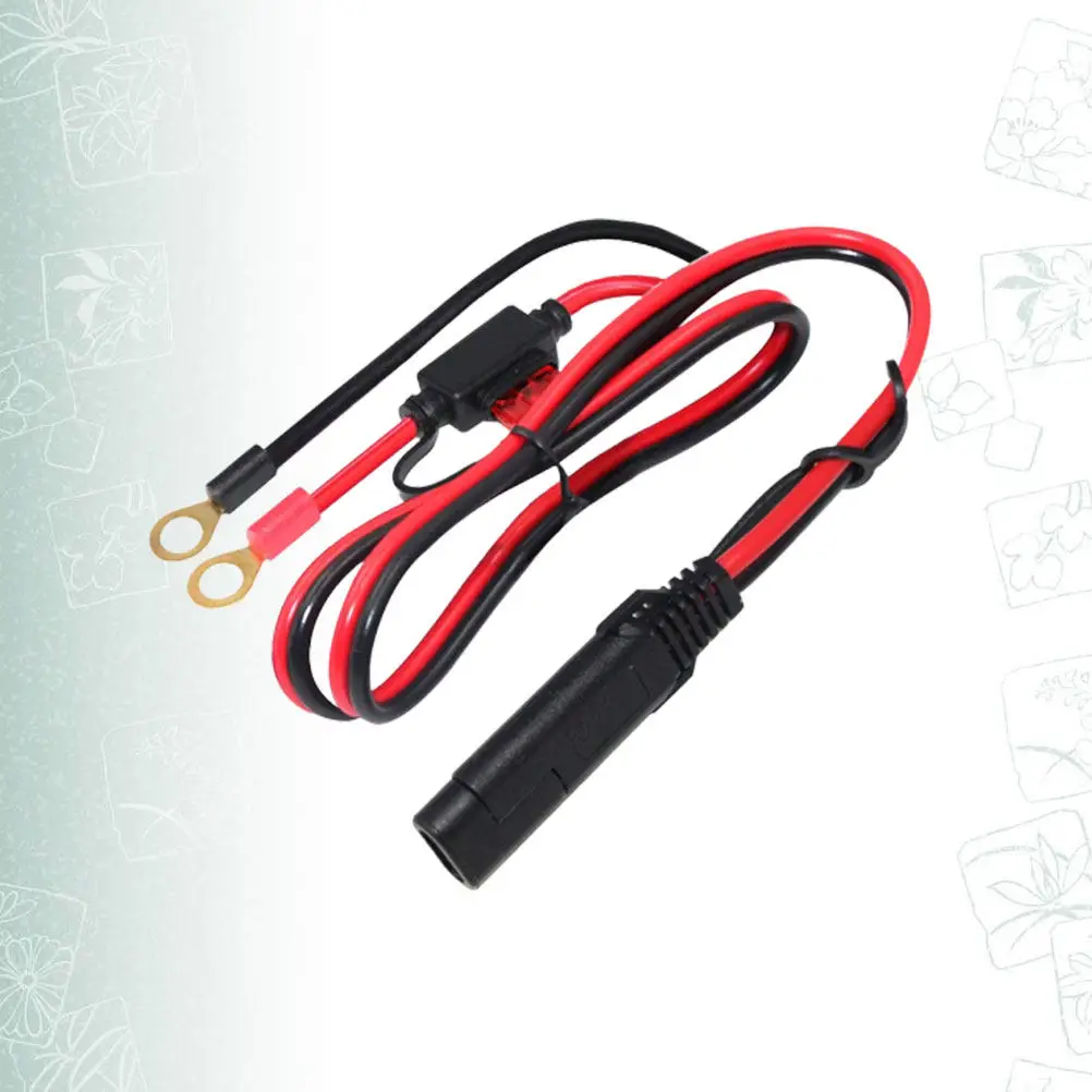 1Pcs Sae Extension Cable Battery Cord Injection Molded High Temp Resistant Sae to Ring Connector for Charger Maintenance