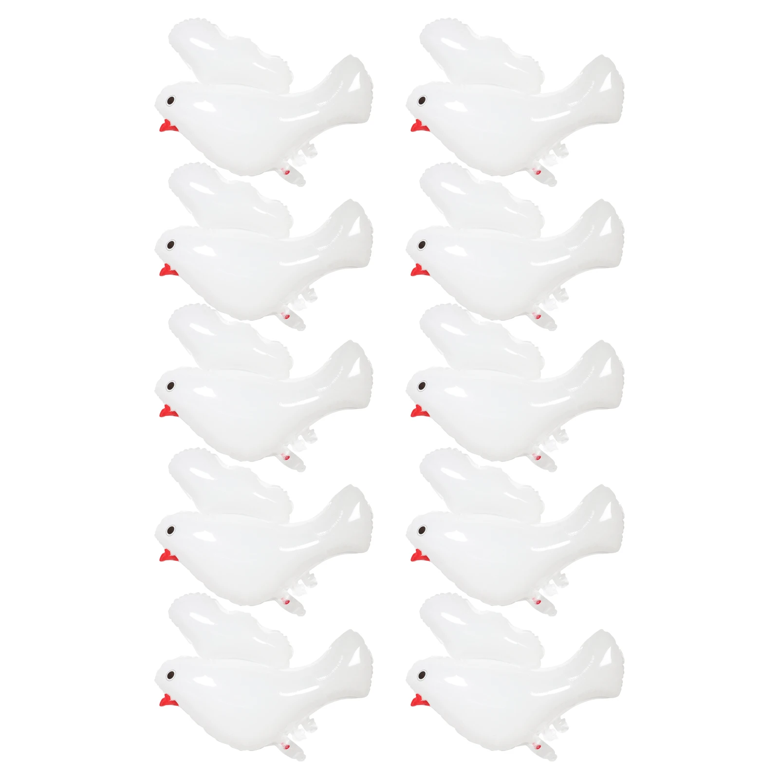 

10Pcs Peace Dove Balloons White Foil Wedding Birthday Party Memorial Decorative Pigeon Balloons for Ceremonies