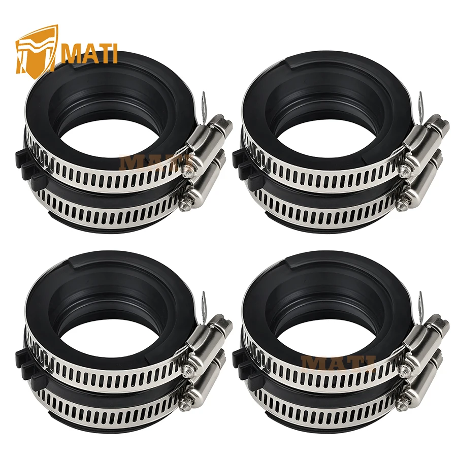 

M MATI 4Pcs Carburetor intake Manifold Pipe For Honda Interceptor 750 VFR750F 1990-1993 16211-MT4-000