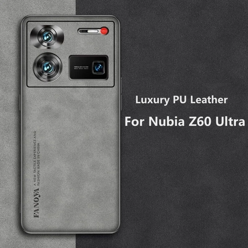 Case For Nubia Z60 Ultra Case Luxury Leather Back Cover For ZTE Nubia Z60Ultra 5G Camera Protection Silicone Shockproof Bumper