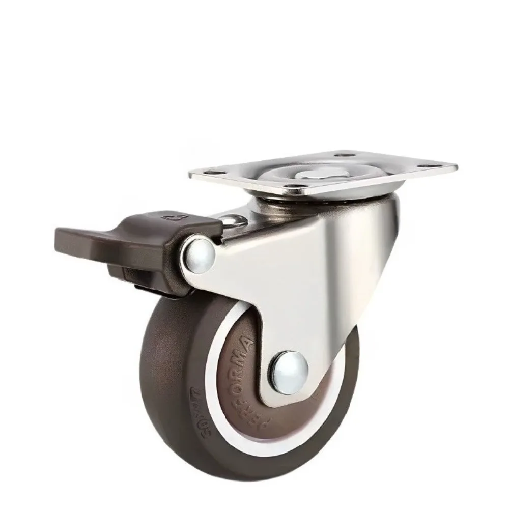 

TPE silent 1 1.25 1.5 2-inch rubber furniture directional universal brake wheels