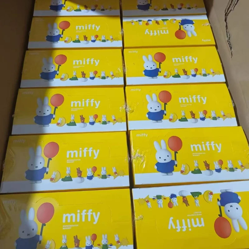 

Genuine Anime Miffy Rabbit Refrigerator Magnet Collection Blind Box Cute Paintbrush Star Moon Balloon Creative Toys Kids Gifts