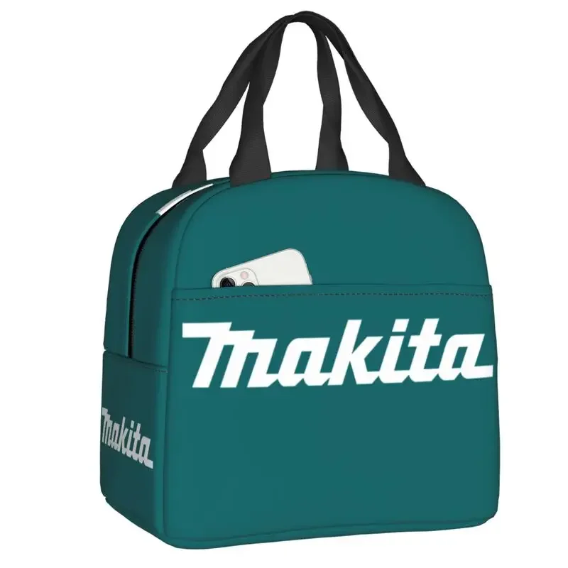 Custom Makitas Lunch Bag Men Women Thermal Cooler Insulated Lunch Box for Children School Work Picnic Food Tote Bags