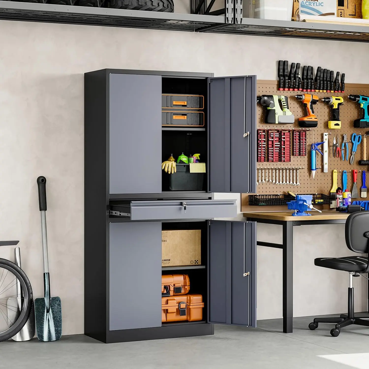 Armadio Metallico per Garage, - Office Storage Cabinet recensione e prezzo