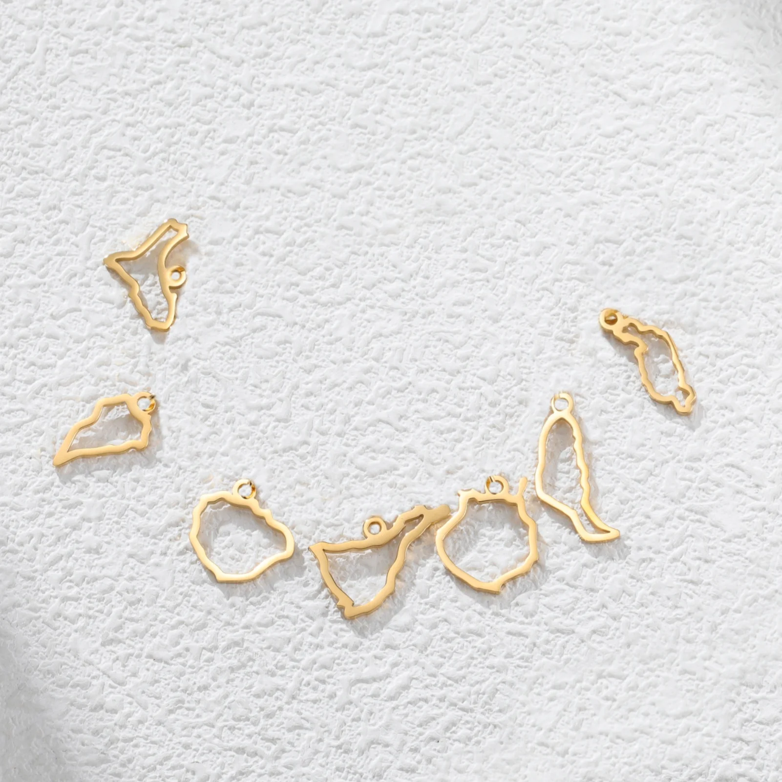 10pcs Stainless Steel Canary Islands Charms La Palma Ei Hierro La Gomera Tenerife Gran Canaria Fuerteventura Lanzarote Pendant