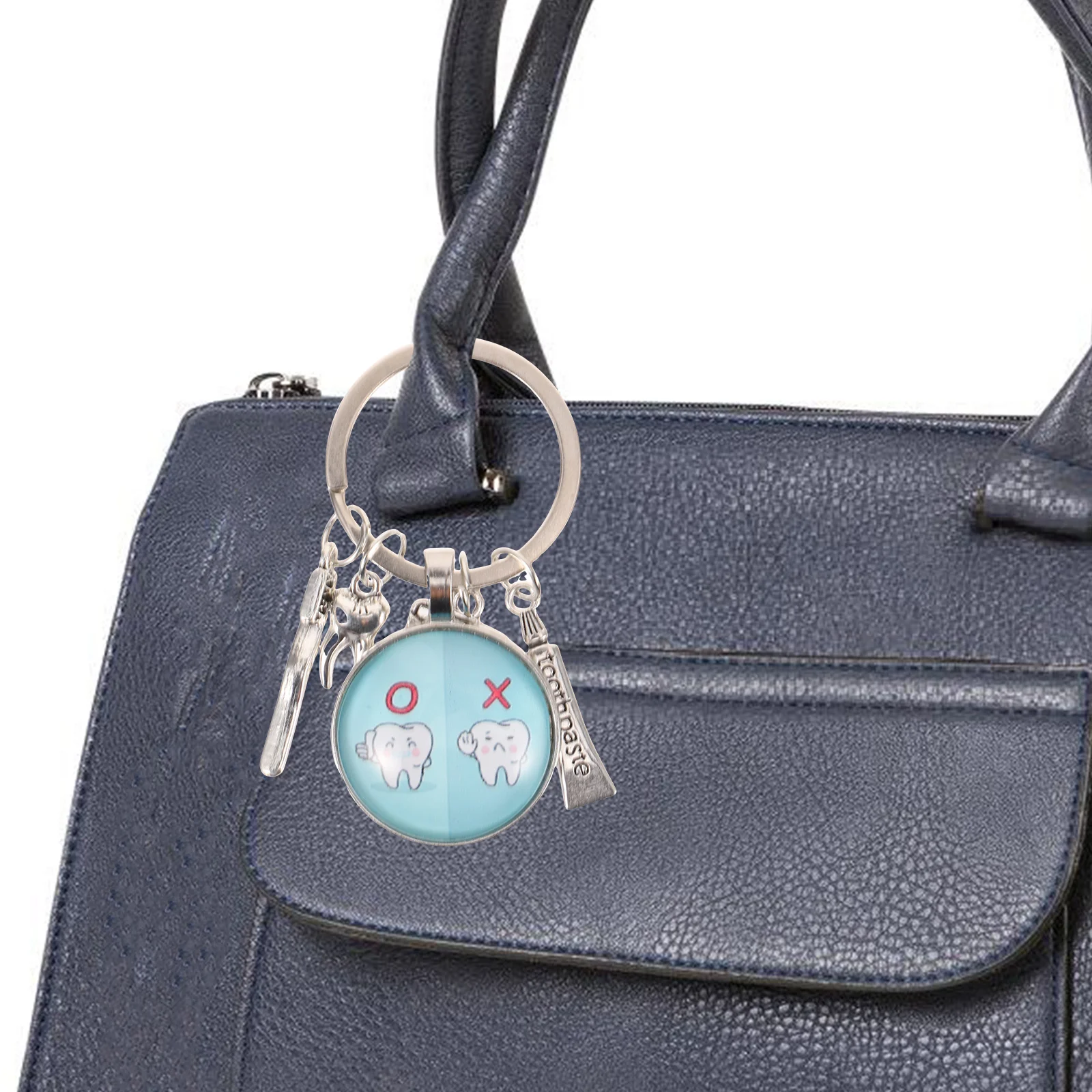 

Dental Alloy Bag Ornament Durable Teeth Pendant Purse Dental Backpack Keychains Keychain Keychain Reminder Keychains
