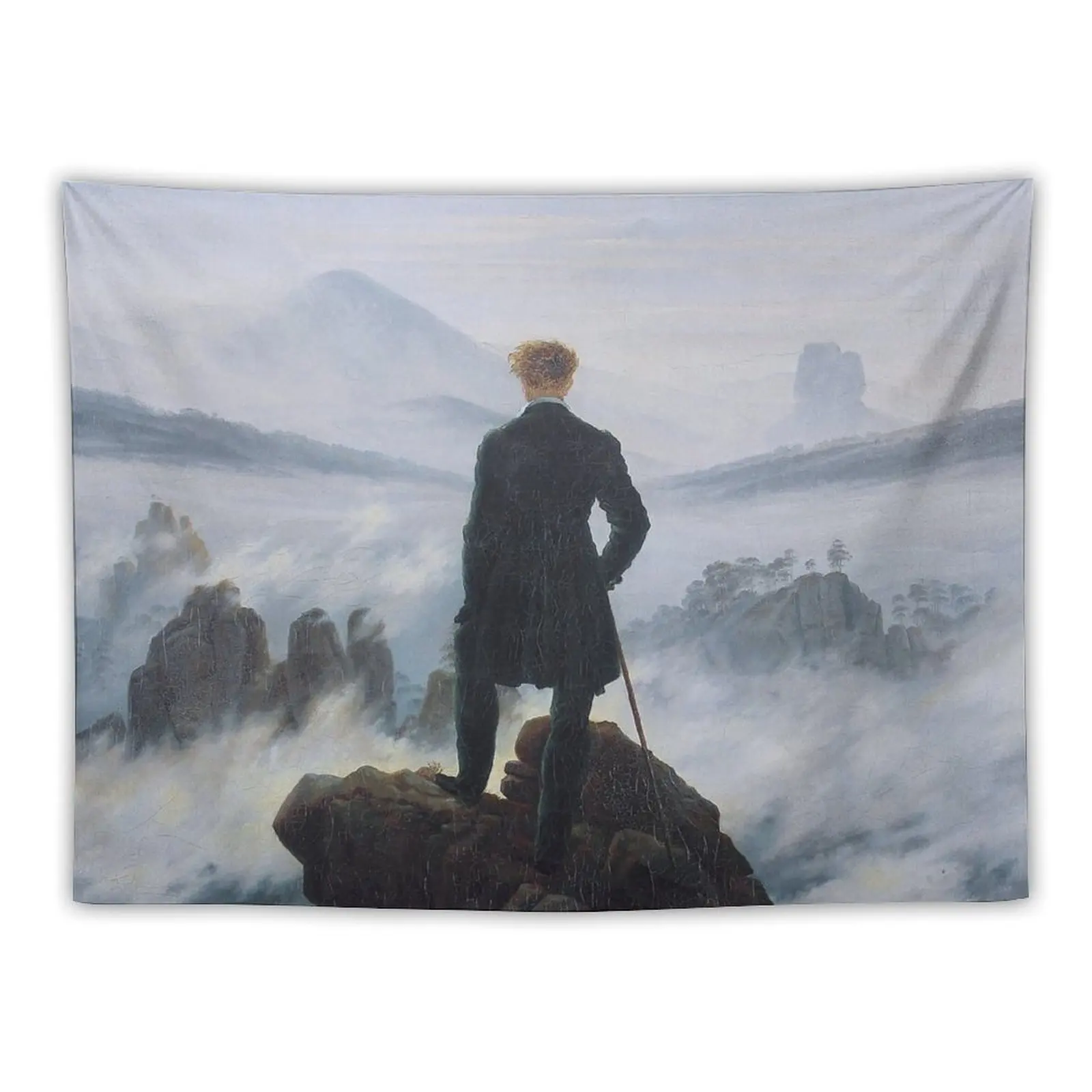 Wanderer Above the Sea of Fog - Caspar David Friedrich - 1818 Tapestry Wall Hangings Decoration Wall Carpet Tapestry