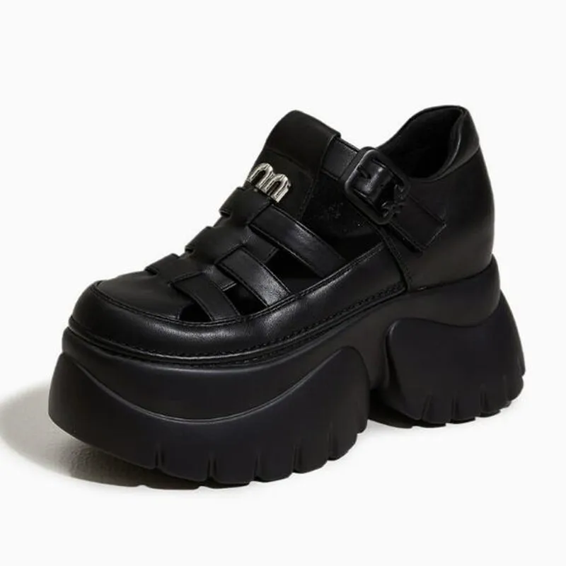 

Женские летние модные туфли-сабо на танкетке 9 см из синтетической микрофибры с плетеным верхом, на платформе, с вырезами, без каблука, с застежкой на липучке