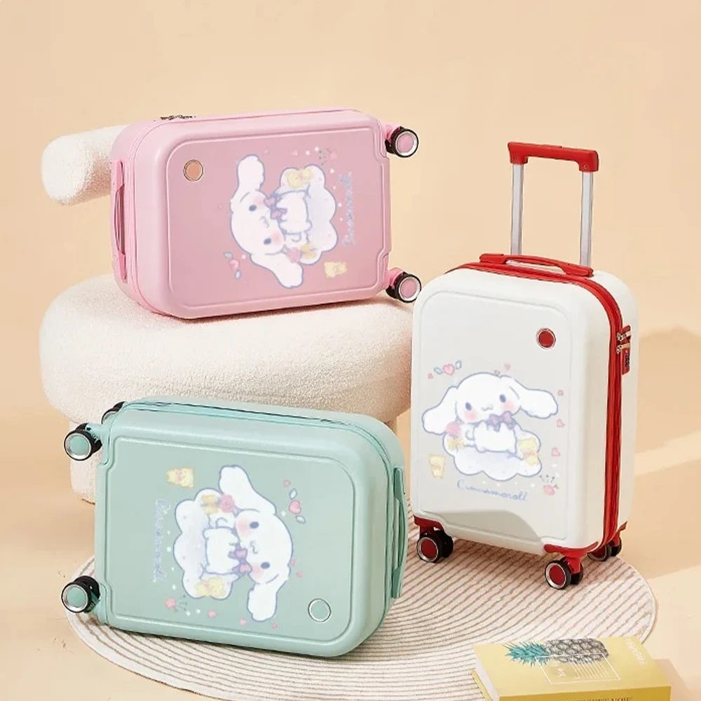 18/20 Inch Draw Bar Box Sanrios Cinnamoroll Travel Luggage Suitcase Universal Wheel Cartoon Large Capacity Student Luggage Case