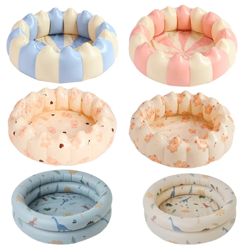 1pcs Inflatable Bathtub Swimming Pool Inflatable Pool Retro Blow Up Swimming Pool Family Cute Thickened Water Pool ﻿ ﻿