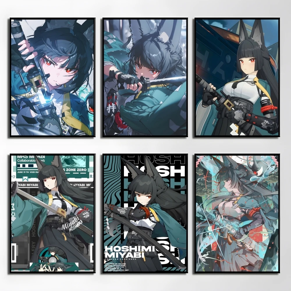 

Hoshimi Miyabi Z-Zenless Zone Zero Poster Elegant And Affordable Wall Art Stickers For Dormitory Living Room And Bedroom Spaces