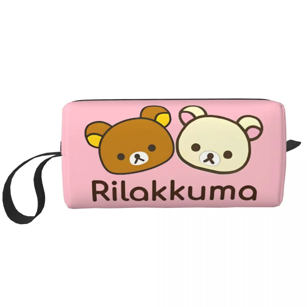 Rilakkuma And Korilakkuma Large Makeup Bag Zipper Pouch Travel Cosmetic Bags Kawaii Bears Cute Animals Organizer for Unisex