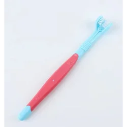 3-Sided Pet Toothbrush Dog Plastic Toothbrush Removing Bad Breath Tartar Cleaning Mouth Pet Dental Care Cat Cleaning Mouth