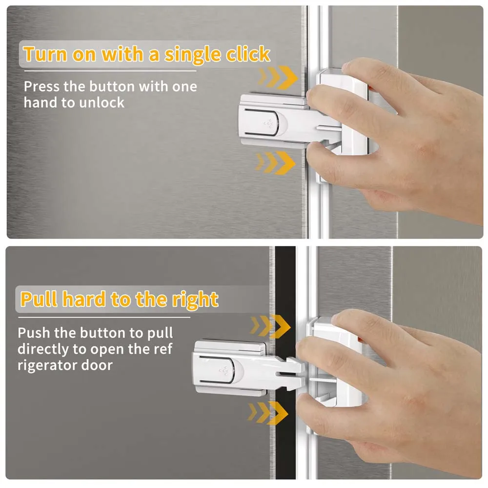 

2pcs/set ABS Multi Functional Safety Locks Plastic Waterproof Baby Refrigerator Safety Lock Small White