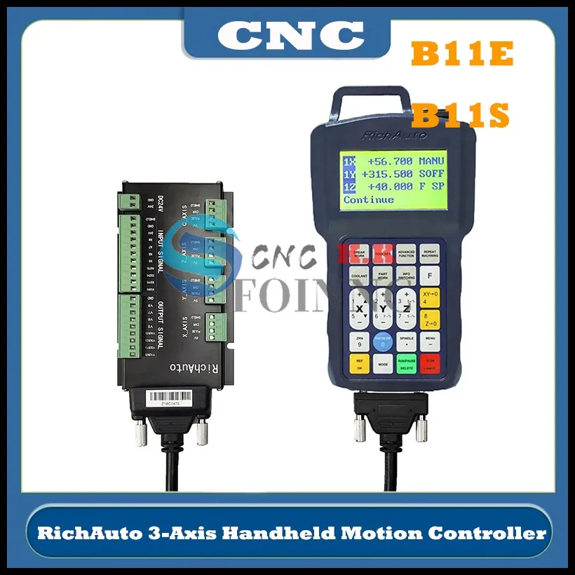 Newly RichAuto DSP b11 CNC controller b11S b11E 3-axis handheld motion controller for engraving and cutting