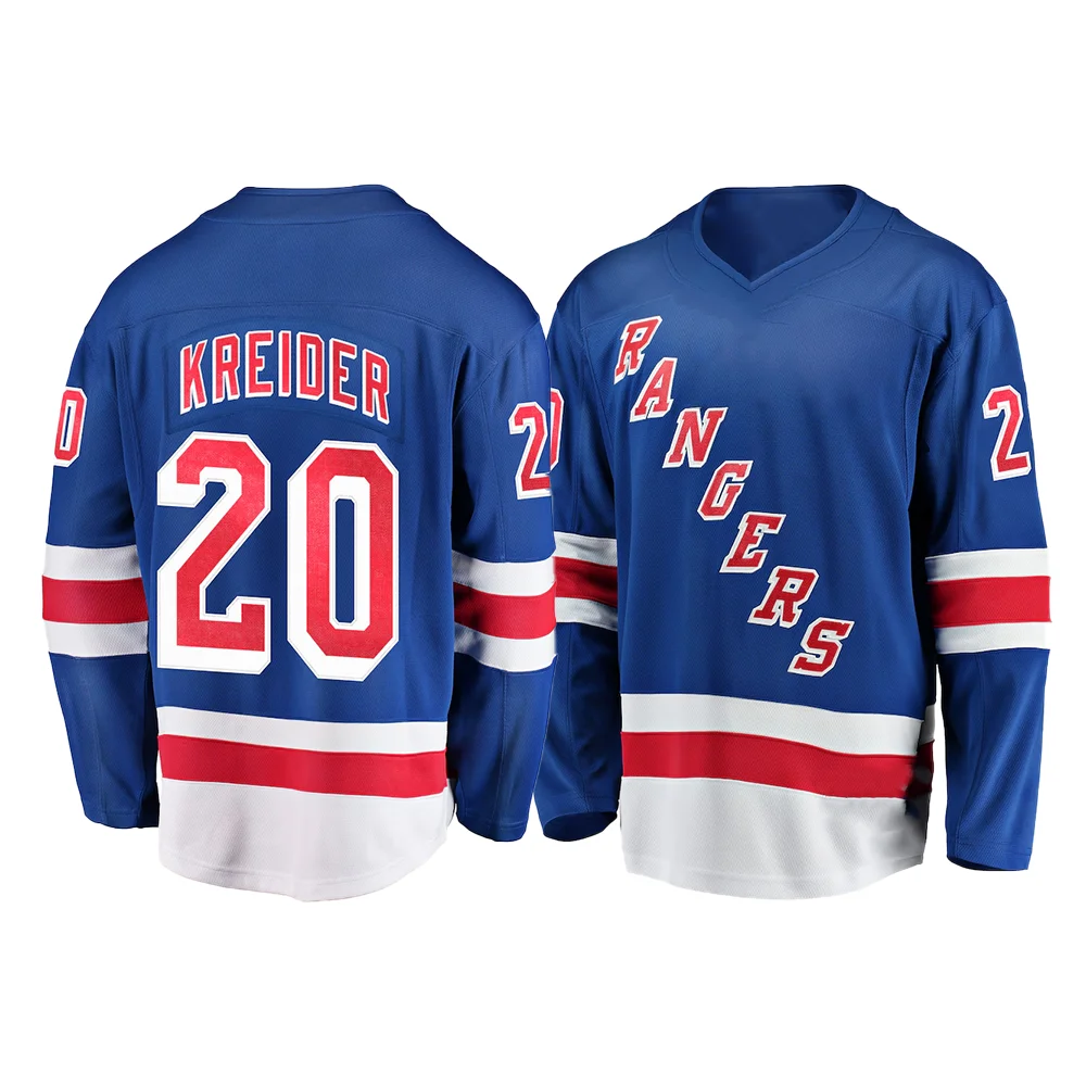 24-25 Adult New York North American Hockey League Jerseys Training Jerseys Sports Jerseys With Long Sleeves 86 Number Shesterkin