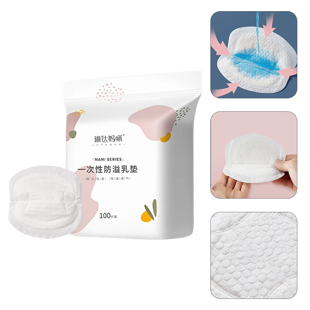 

100 Pcs Breast Pads Leak-proof Mat Anti-galactorrhea Nursing Breastfeeding Disposable Leakproof