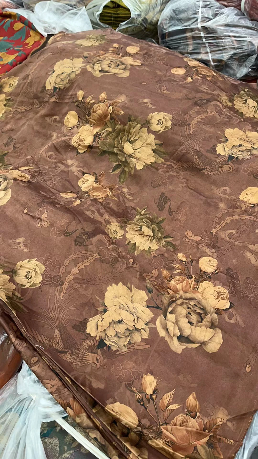 High Quality Front Spray Soteil Gambiered Guangdong Silk Cloth High-Grade Real Fabric