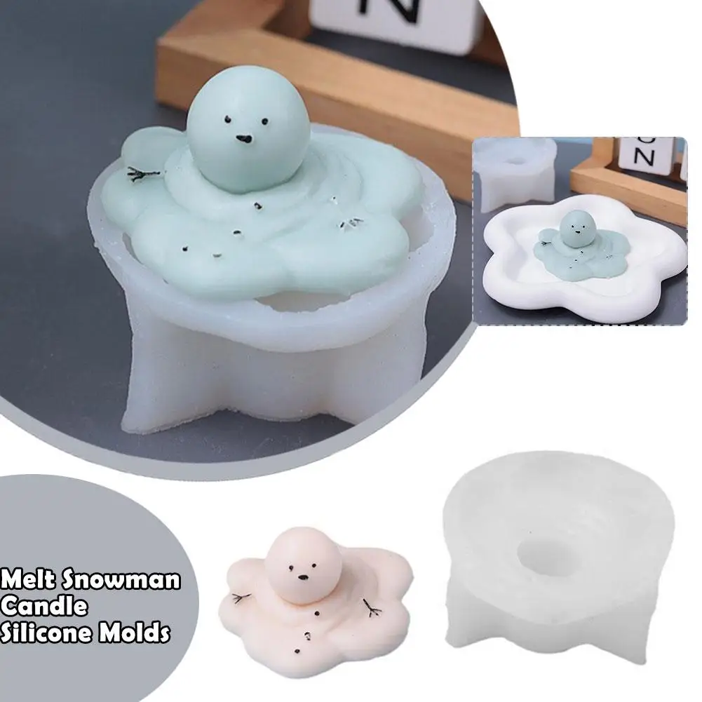 Melt Snowman Candle Silicone Molds Cartoon Cloud Sunny 2024Christmas Gifts Resin Tool Day Soap Handmade Making Doll Plaster O0E7