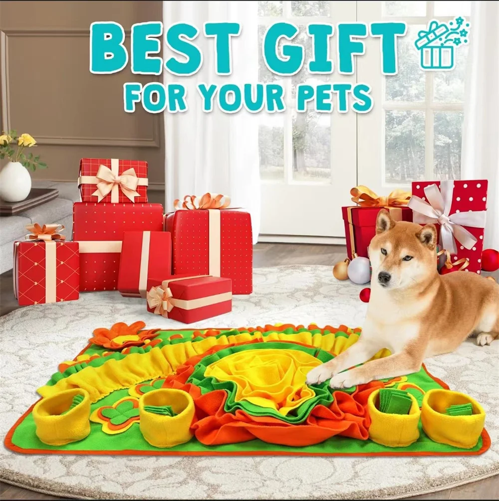 Pet Sniffing Mats to Consume Dog Energy Pet Leaking Food Puzzle Mat Dog Food Toys Cats to Relieve Boredom Dog Developmental Toys