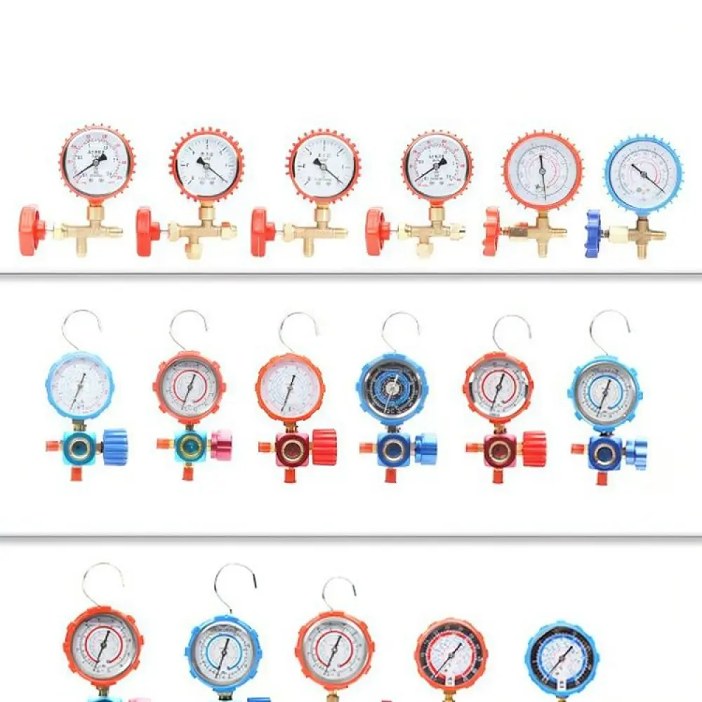 Portable Refrigerant Pressure Gauge For For Hongsen R410 R22 R134a Air Conditioning HVAC Diagnostic Testing Repair Meter