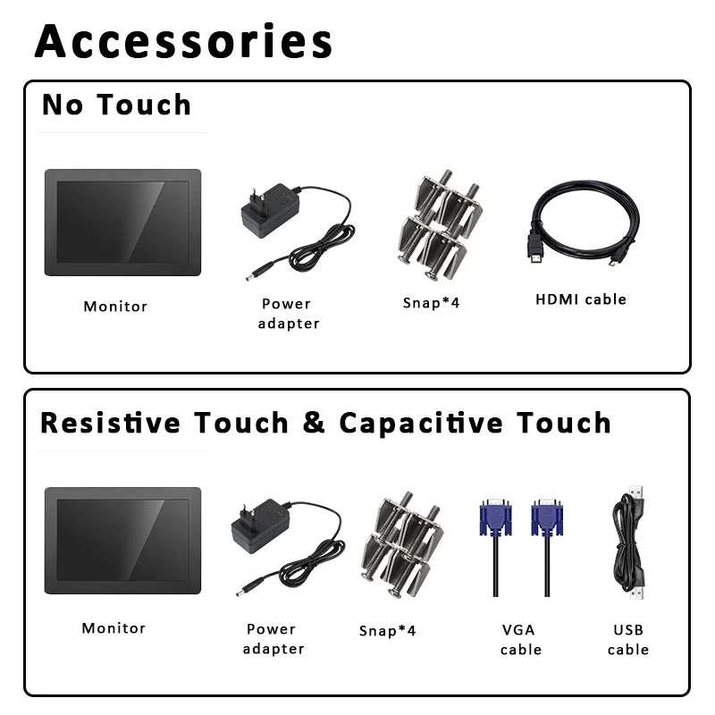 Imagem -03 - Industrial Panel Mount Touch Monitor Display Embutido Hdmi Vga Interface Usb para Automação Industrial 11.6 1920x1080