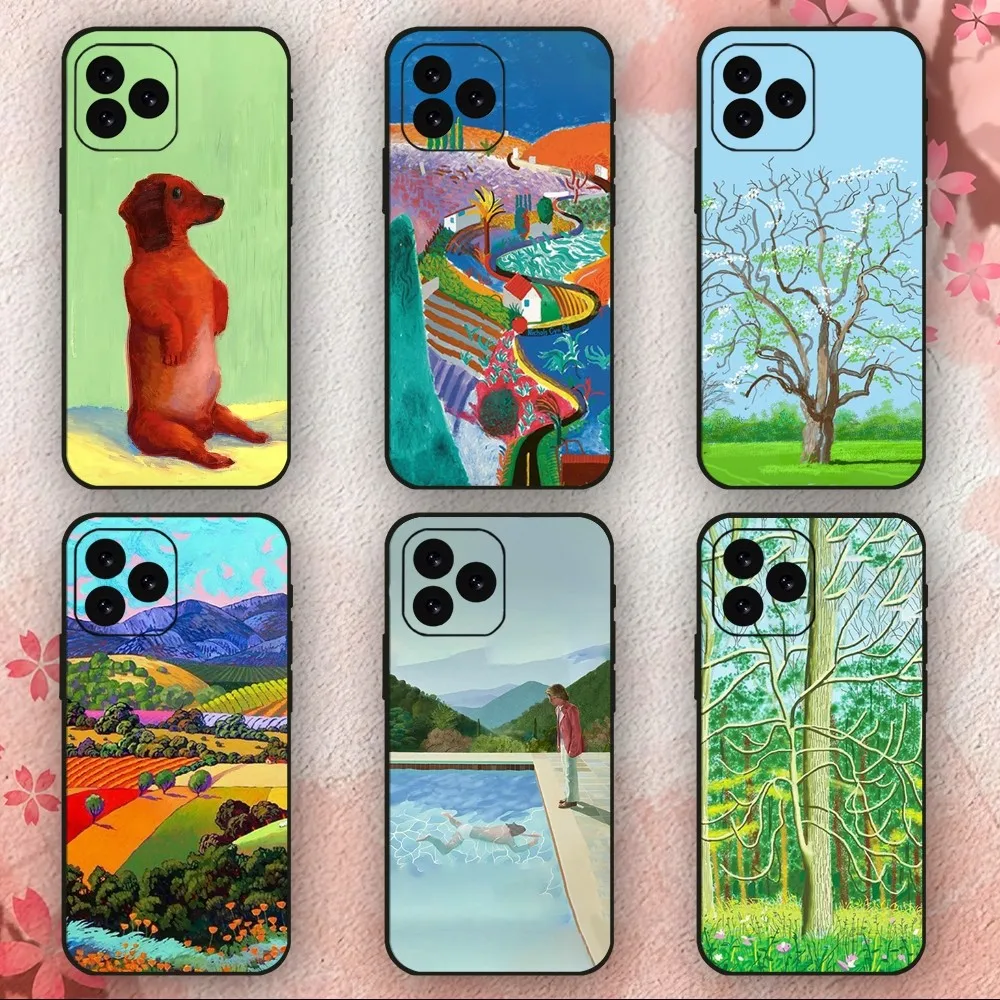 Art David Hockney Phone Case For iPhone 11 12 13 14 15 Mini Plus Pro Xs Max X S Plus XR Shell