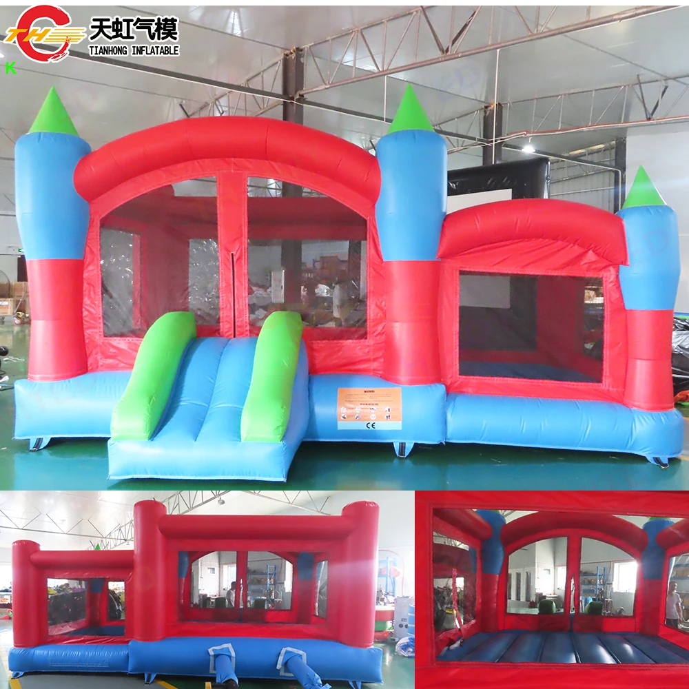 6x3x2.5mH Inflatable Bouncer Castle Kids Bounce Jumping House with slide for Children Carnival Party Rental